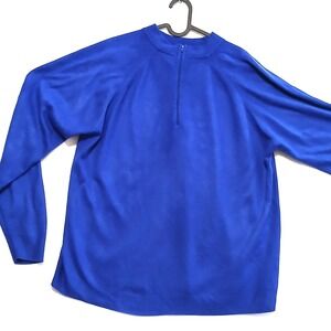 LUXELON Vintage Women's Zippered Sweater Blue Size 1X Type 14